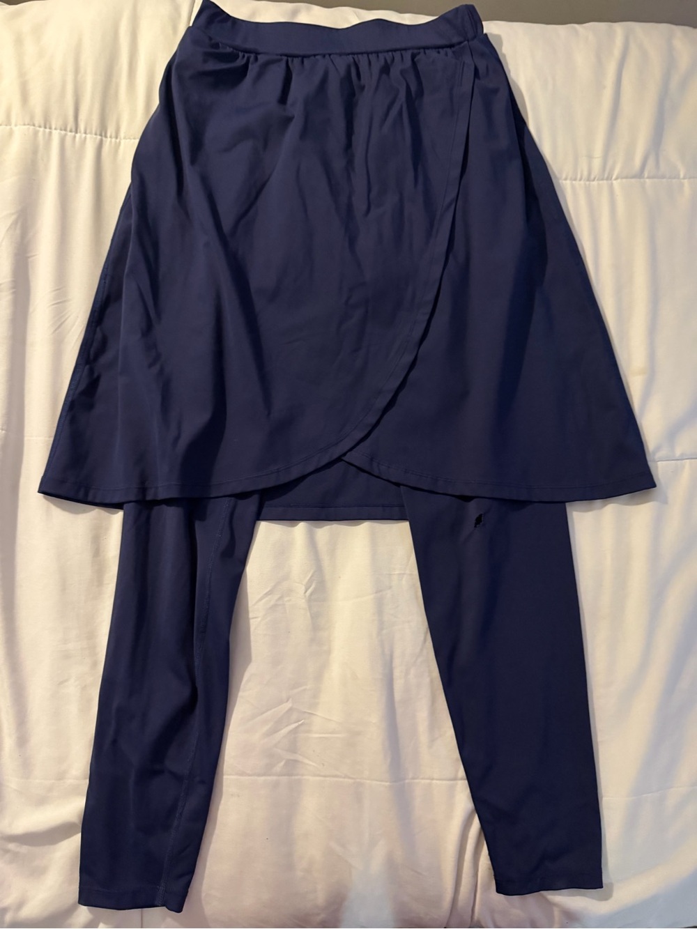 Amazon Navy Wrap Skirted Leggings